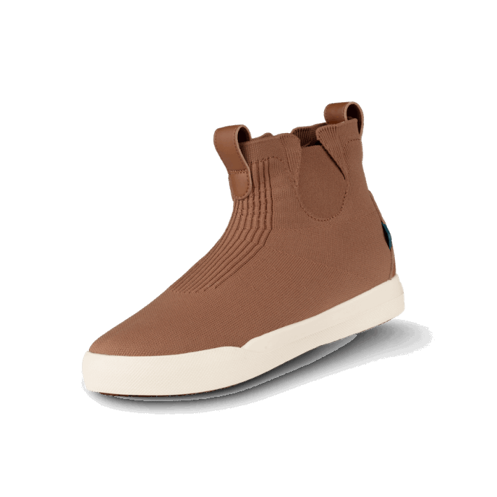 vessi_uk_womens_weekend_chelsea_caramel_brown_on_off_white.png Vessi Uk Women's Weekend Chelsea Caramel Brown On Off White - Image 1